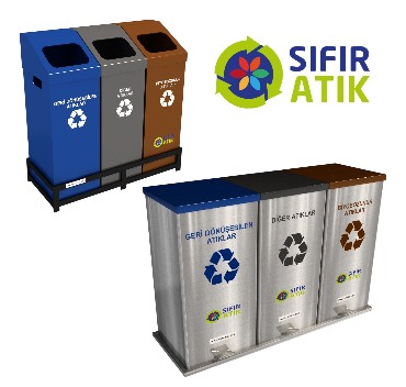 3 lü Sıfır Atık Kutuları