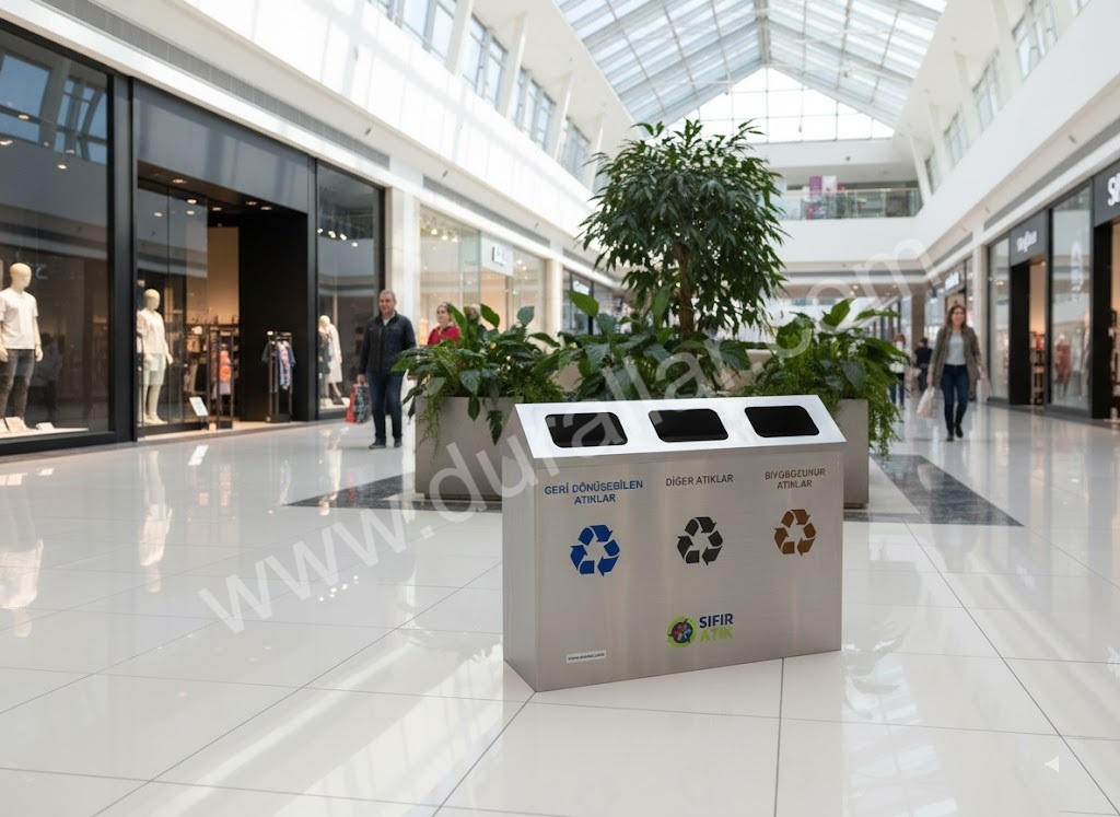 3 lü geri dönüşüm kutusu