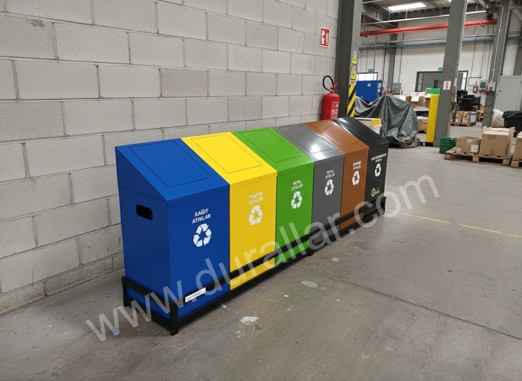 6 lı geri dönüşüm kutuları